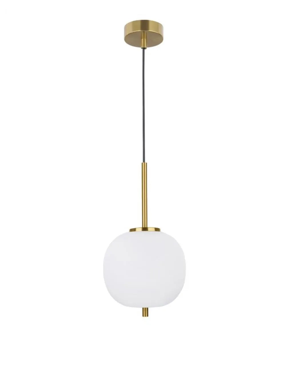 Pendul structura din Metal Auriu si abajur din Sticla Alb H120xL18.5cm IP20 LATO