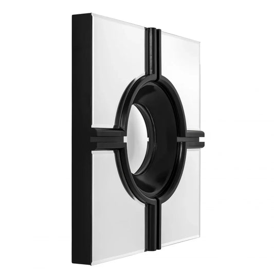 Oglinda cu rama din Lemn Negru L61xH61cm Jagger Eichholtz