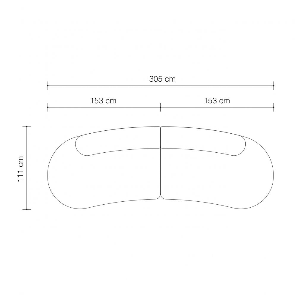 Canapea fixa Bjorn S Eichholtz tapitata cu Stofa Boucle Crem L305cm