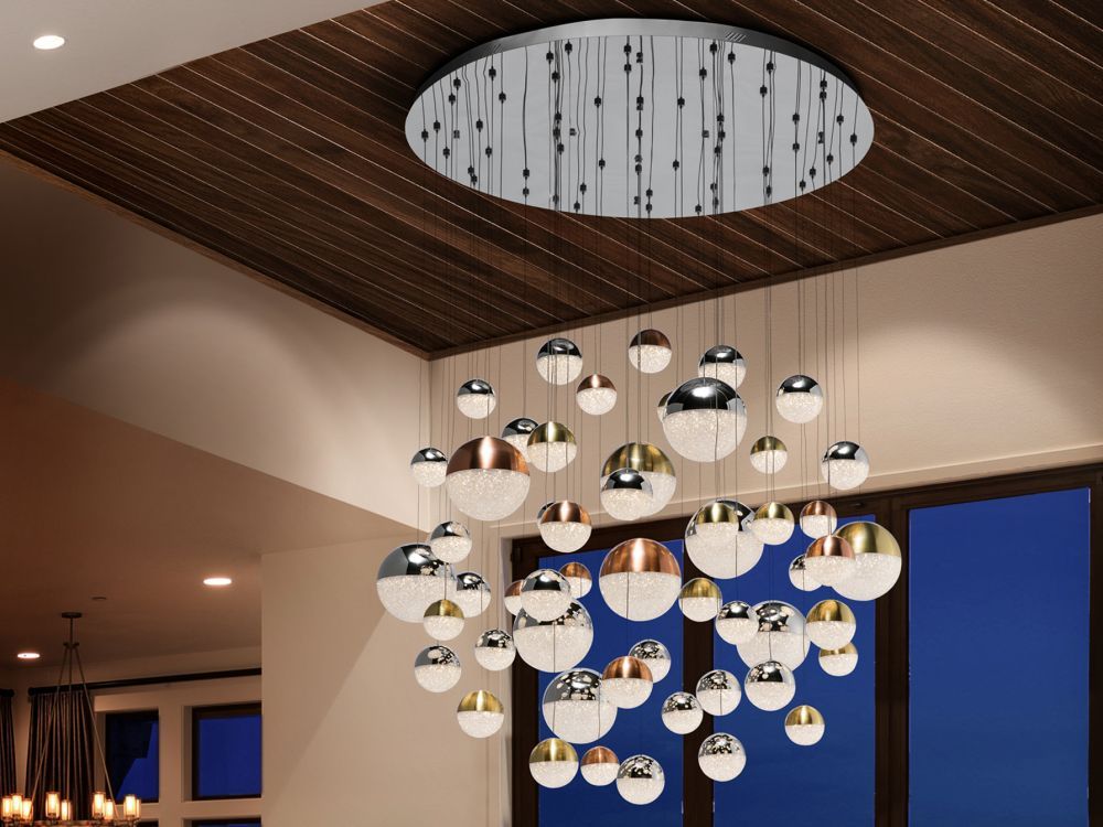 Lustra Sphere Multicolor Led H350cm D140cm