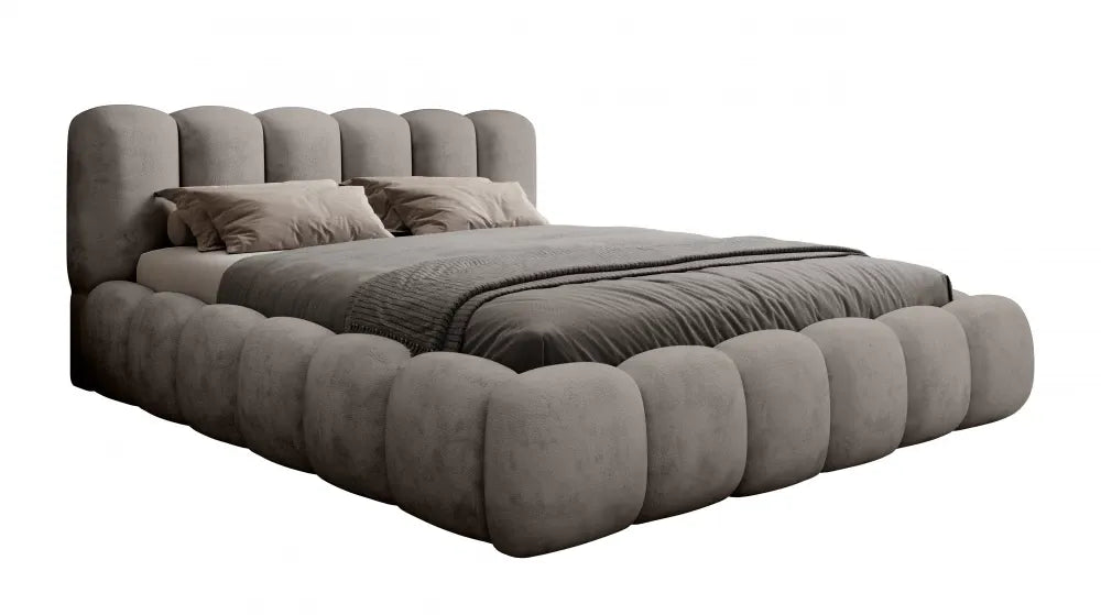 Pat 140x200cm tapitat cu Chenille Gri inchis Dallas