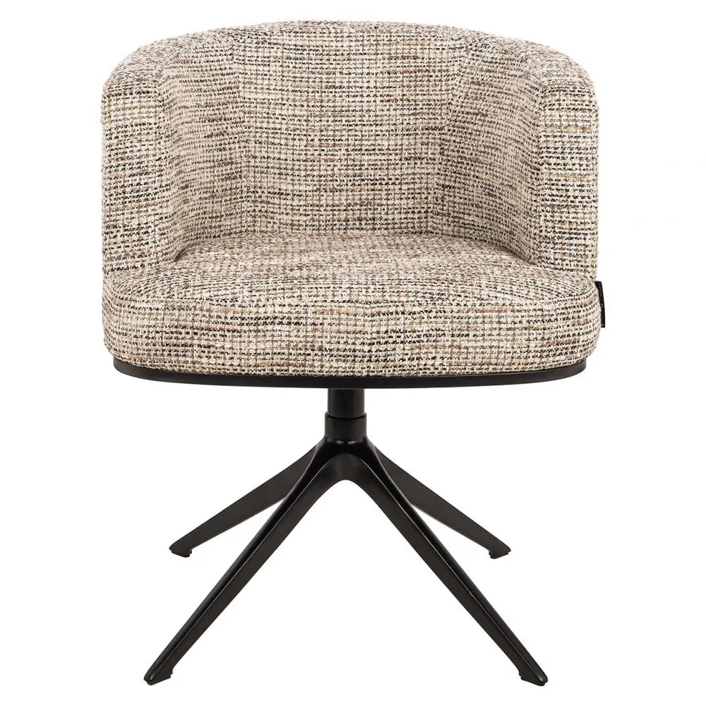 Scaun tapitat cu Stofa Bej cu picioare din Metal Negru H77xL64xA62cm Cheyenne Richmond Interiors