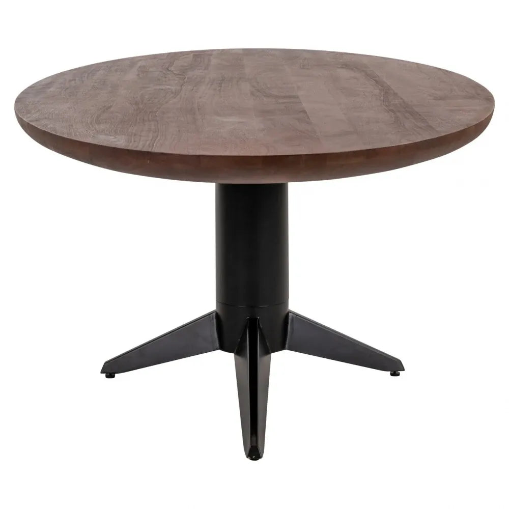 Masa ovala din Metal Negru si Lemn de mango Maro L280xH76cm Stafford Richmond interiors