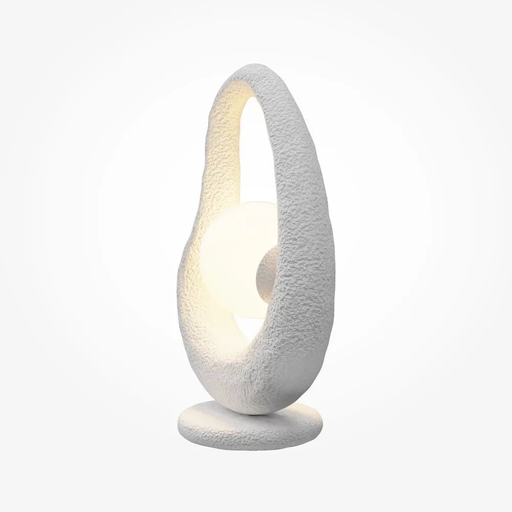 Veioza din Metal Alb si Sticla Alb H38xL15cm Opus