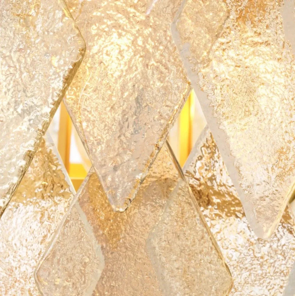 Candelabru din Metal Alama si Sticla Transparenta H73xD90cm Rhombus L Eichholtz