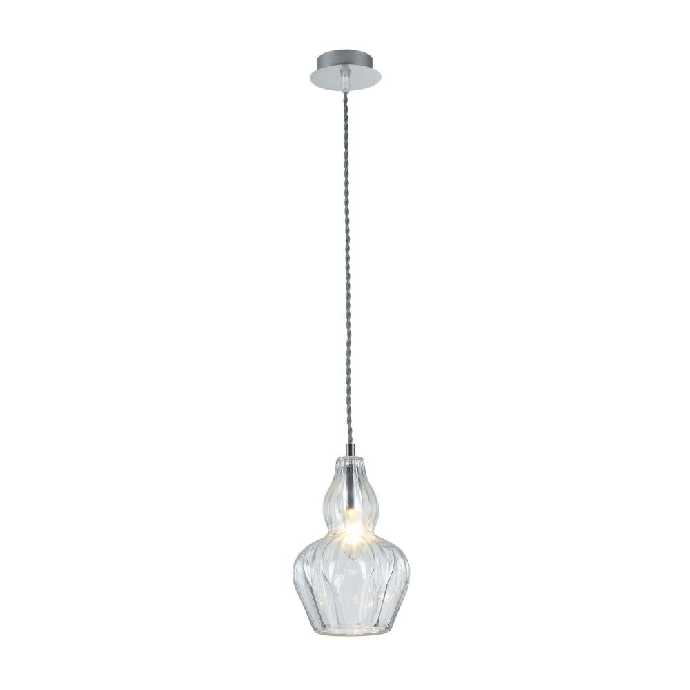 Pendul cu inaltime reglabila din Sticla Transparent D16xH143cm Eustoma