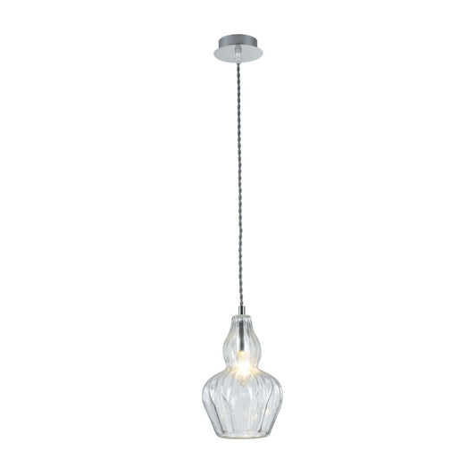 Pendul cu inaltime reglabila din Sticla Transparent D16xH143cm Eustoma