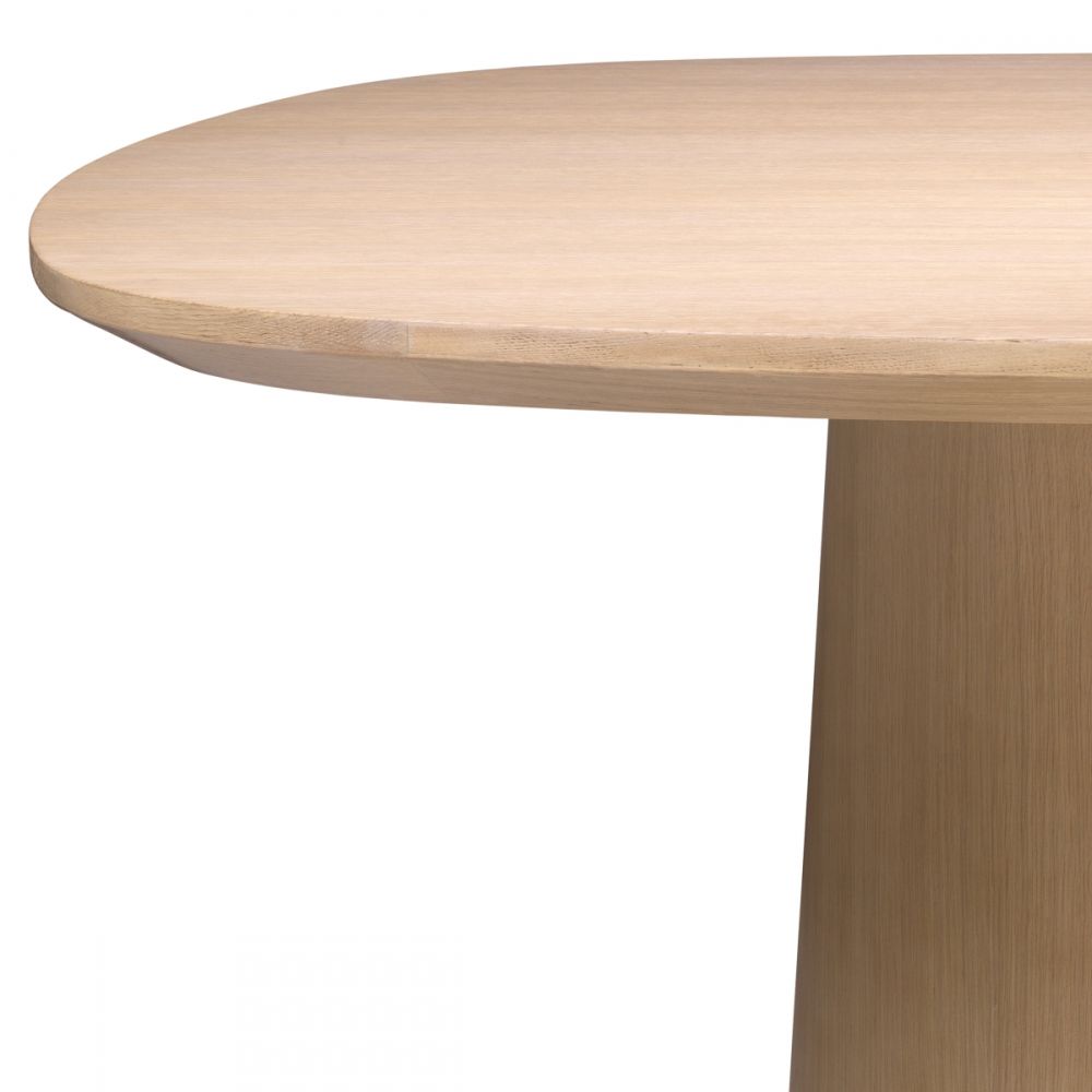 Masa Patrata Motto Eichholtz din Furnir de stejar Bej de 4-6 persoane L130xH77cm