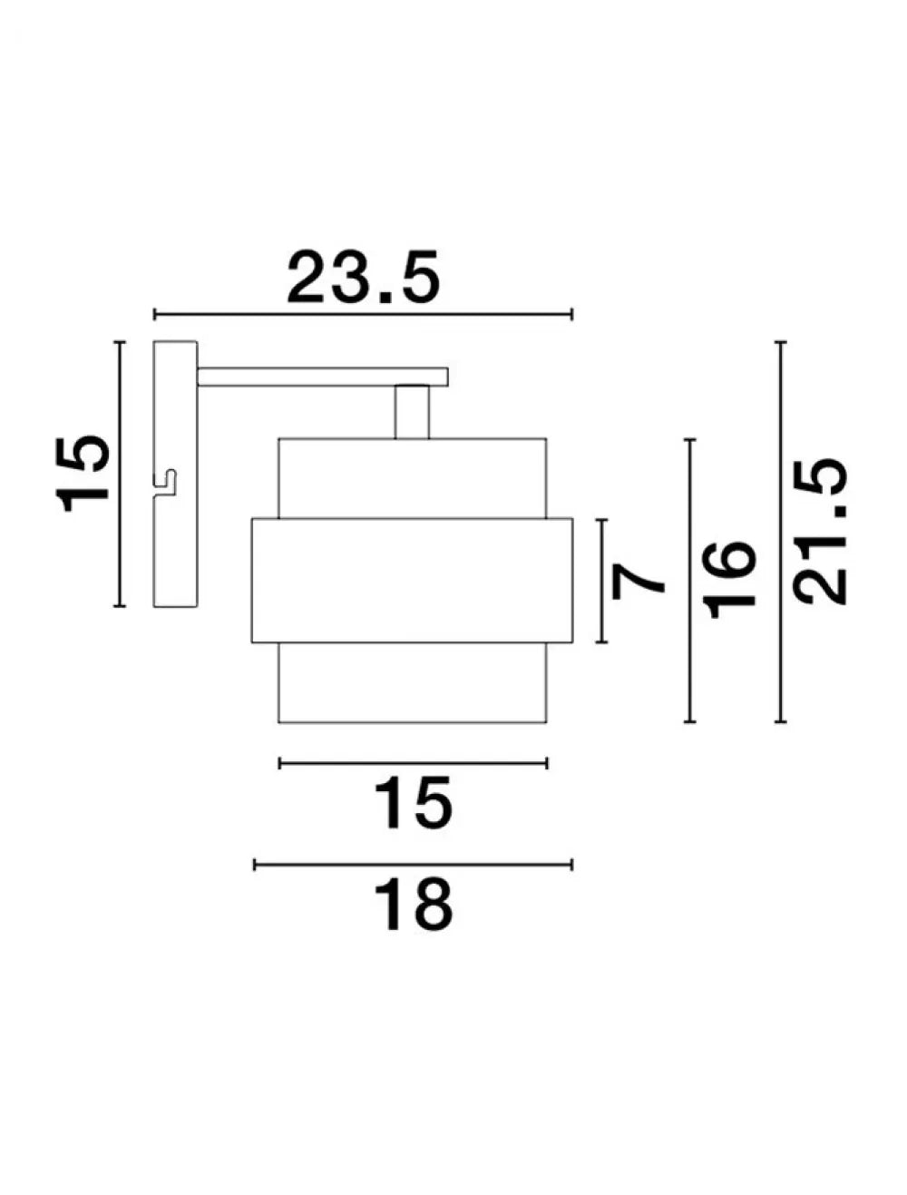 Aplica de perete structura din Metal Auriu si abajur din Sticla Fumuriu H21.5xL18cm IP20 SIANNA