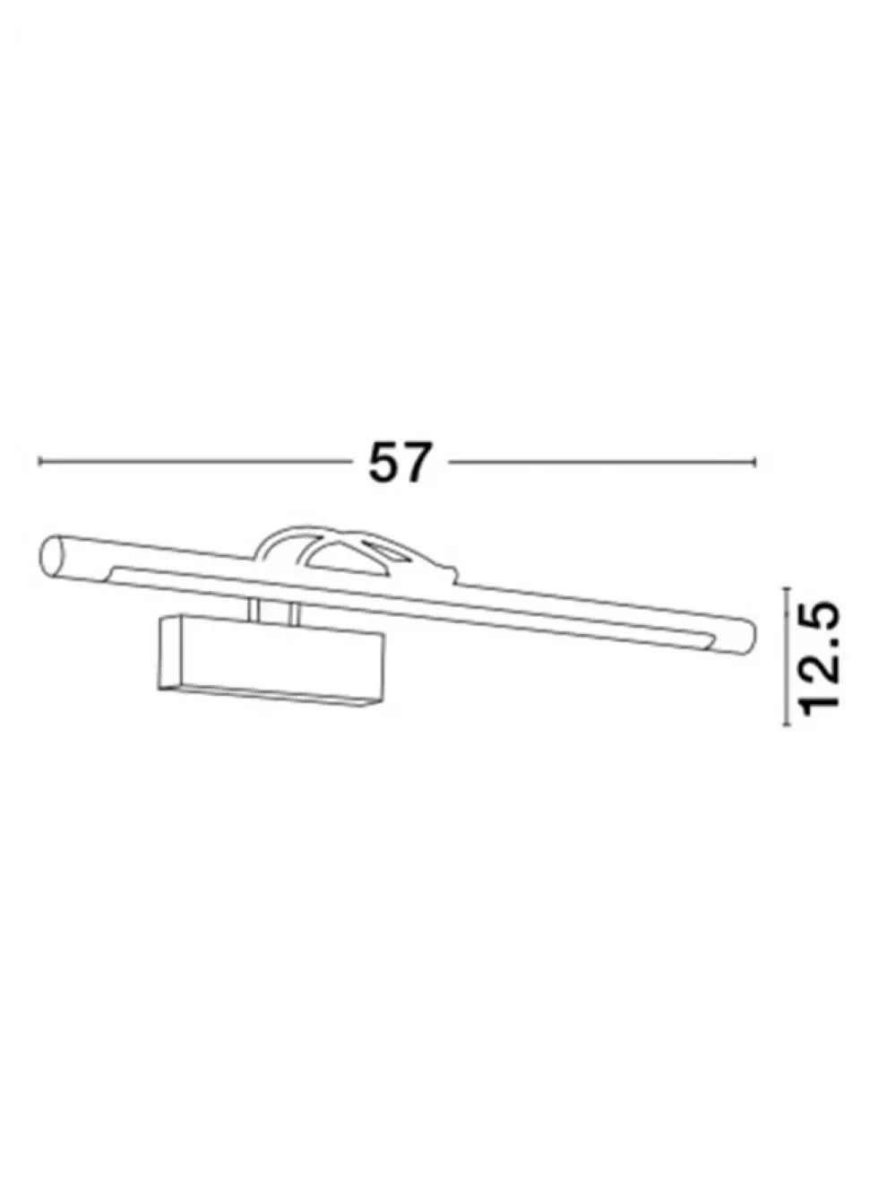 Aplica de perete structura din Aluminiu Alama antichizata si abajur din Acrilic Transparent H11.5xL57.5cm IP20 12W 720lm 4000k TIFFANY
