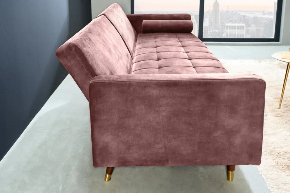 Canapea tapitat cu Catifea Roz L196cm Couture