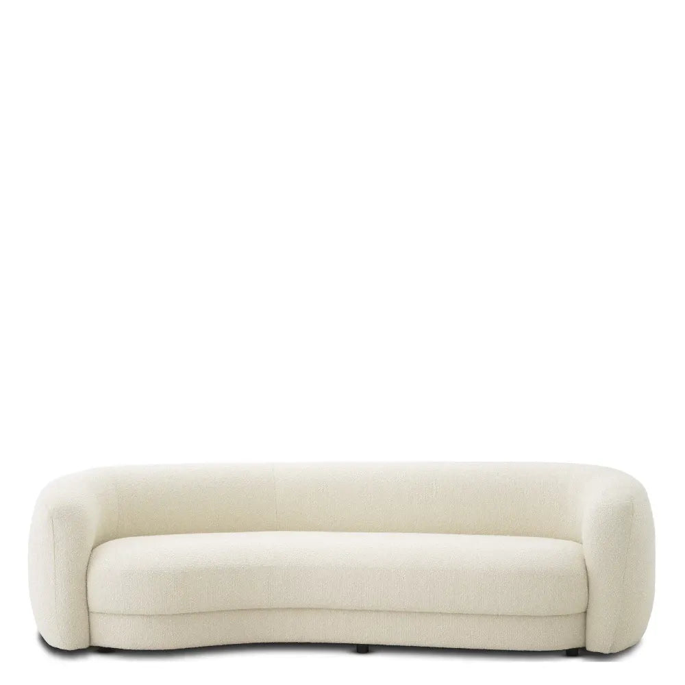 Canapea fixa tapitata cu Stofa Boucle Crem L232cm Blaine Eichholtz
