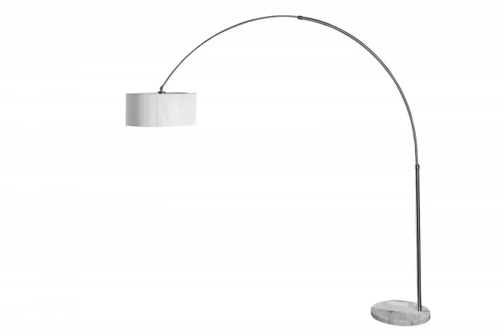 Lampa de podea din Marmura/Metal Alb si Textil Alb H225xL230cm Extenso