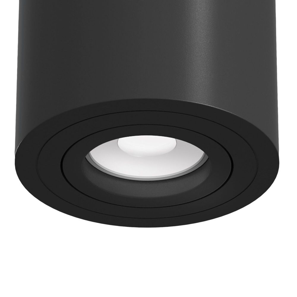 Spot aplicat din Aluminiu Negru D9xH12cm Alfa