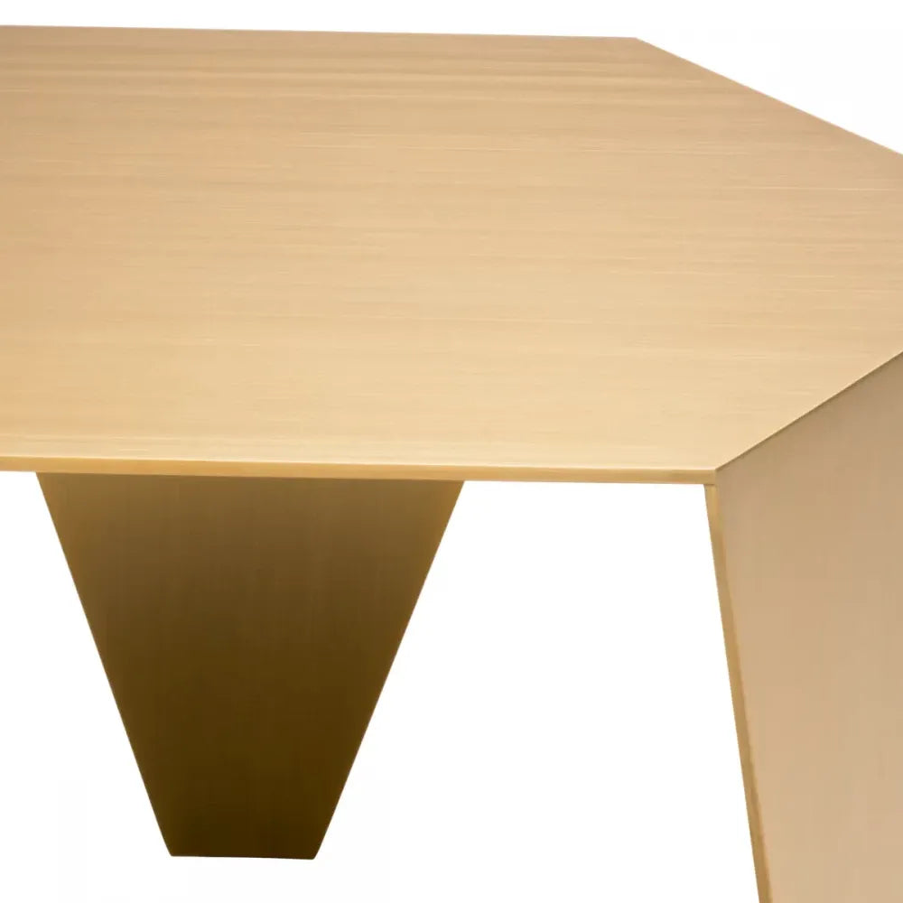 Masuta laterala Asimetrica din Metal Alama L57.5xl34.5cm Metro Chic Eichholtz