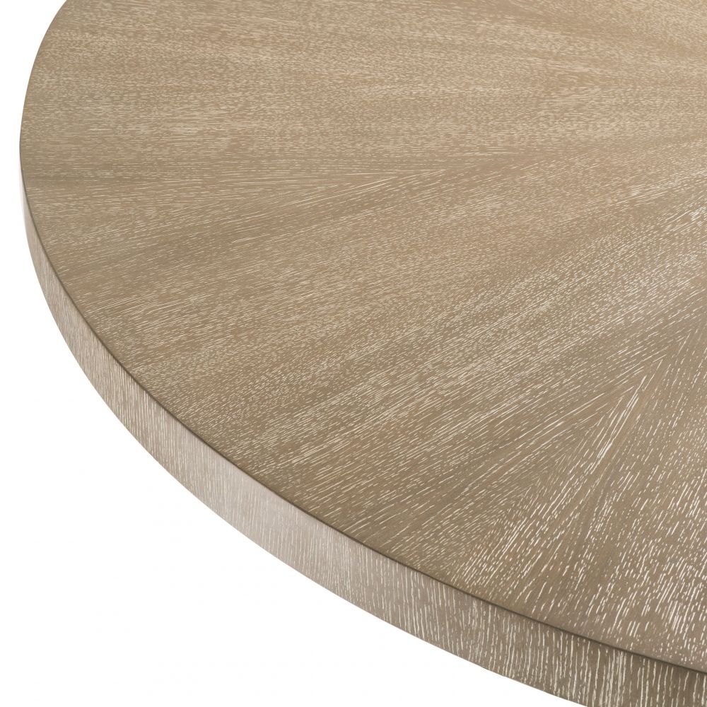 Masa rotunda din Lemn masiv de stejar Maro de 4-6 persoane D152cm Remington
