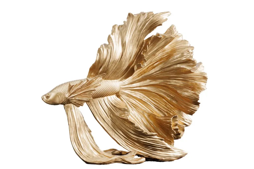 Statueta din Polirasina Auriu H36xL32cm Crowntail
