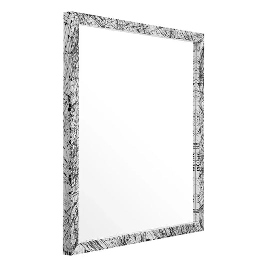 Oglinda cu rama din Lemn Alb/Negru L97.5xH97.5cm Reflection of Eccentricity Eichholtz