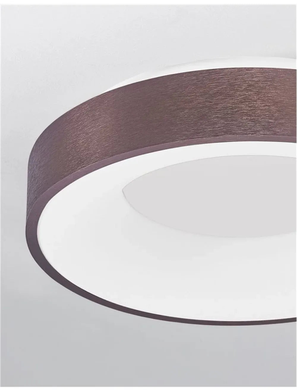 Plafoniera structura din Aluminiu Maro si abajur din Acrilic Alb H9xL38cm IP20 30W 1845lm 3000k RANDO THIN