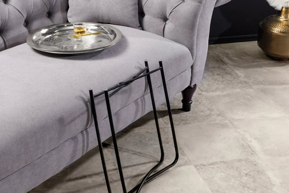 Masuta laterala din Metal Negru L40xH49cm Casablanca