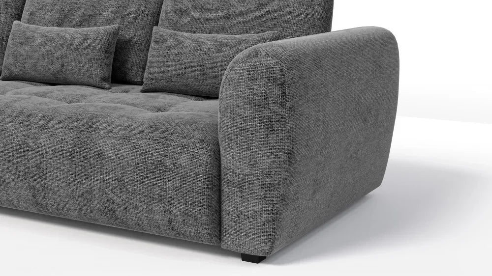 Coltar simetric tapitat cu Chenille Sajma 18 Gri L306x306cm Trezzo