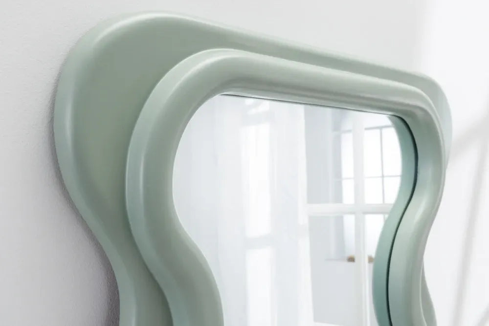 Oglinda cu rama din Poliuretan/MDF Verde H160xL70cm Curvy