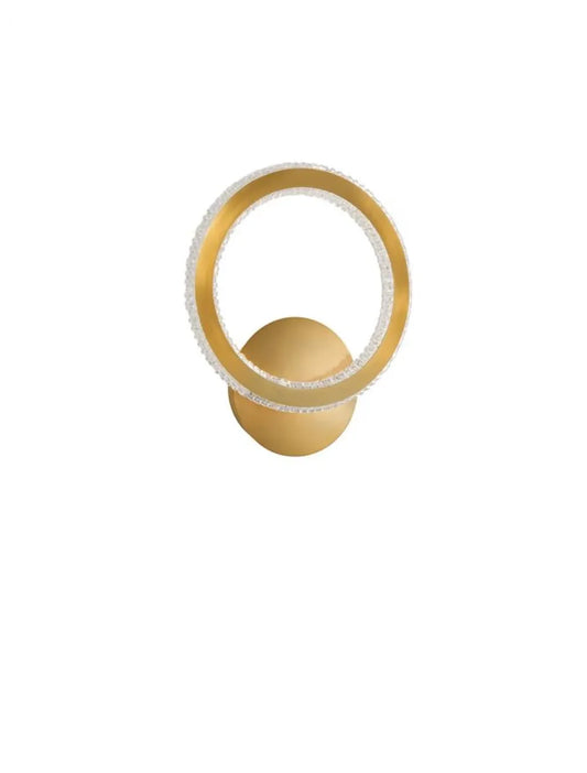 Aplica de perete structura din Aluminiu Auriu si abajur din Acrilic Transparent H30xL25cm IP20 19W 1292lm 3000k CILION