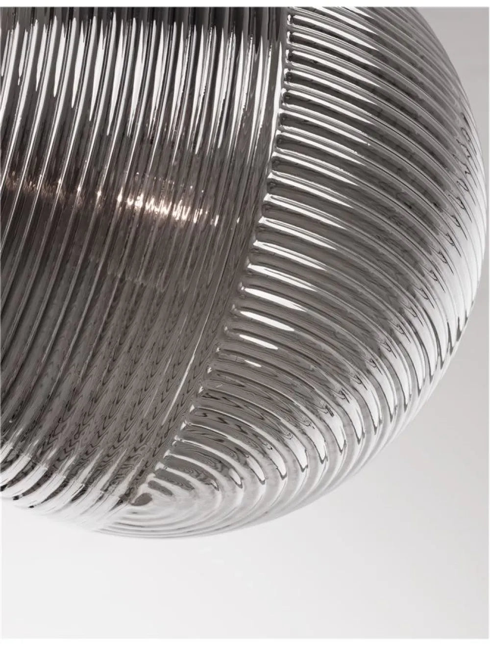 Pendul structura din Metal Negru si abajur din Sticla Fumuriu H120xL25cm IP20 ATHENA
