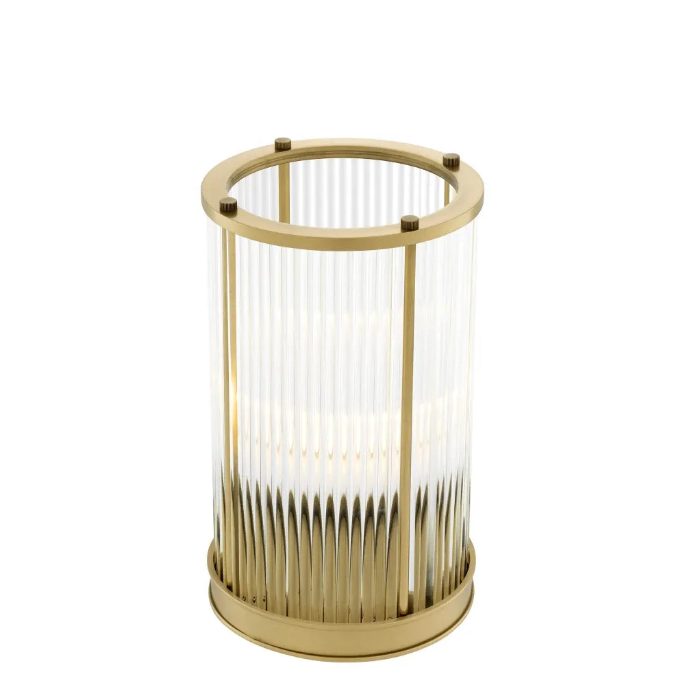Suport lumanare din Metal/Sticla Alama/Transparent D16.5cm Mayson S Eichholtz