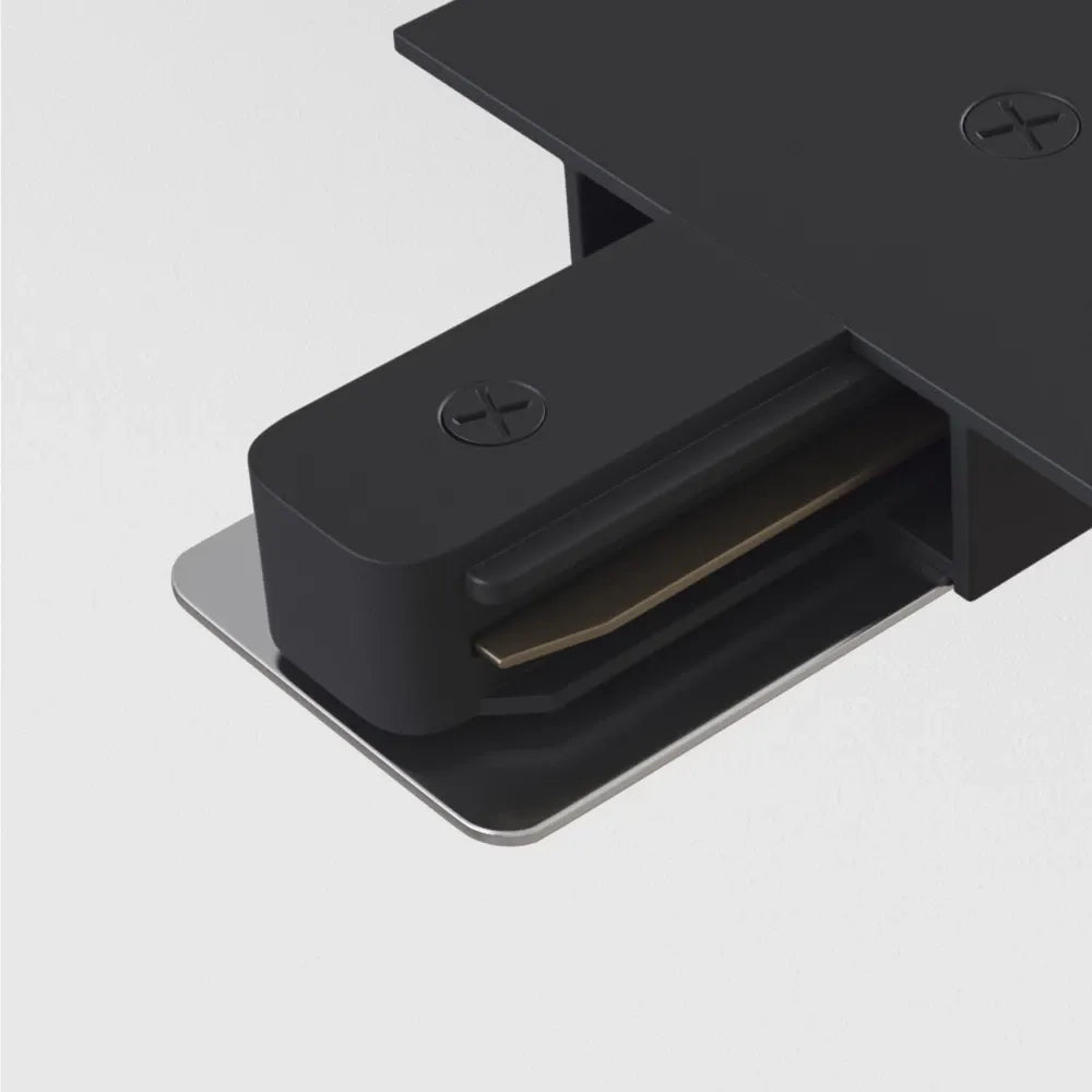 Element alimentare sina monofazata incastrata din Aluminiu Negru L12xH2cm Accessories for tracks Unity