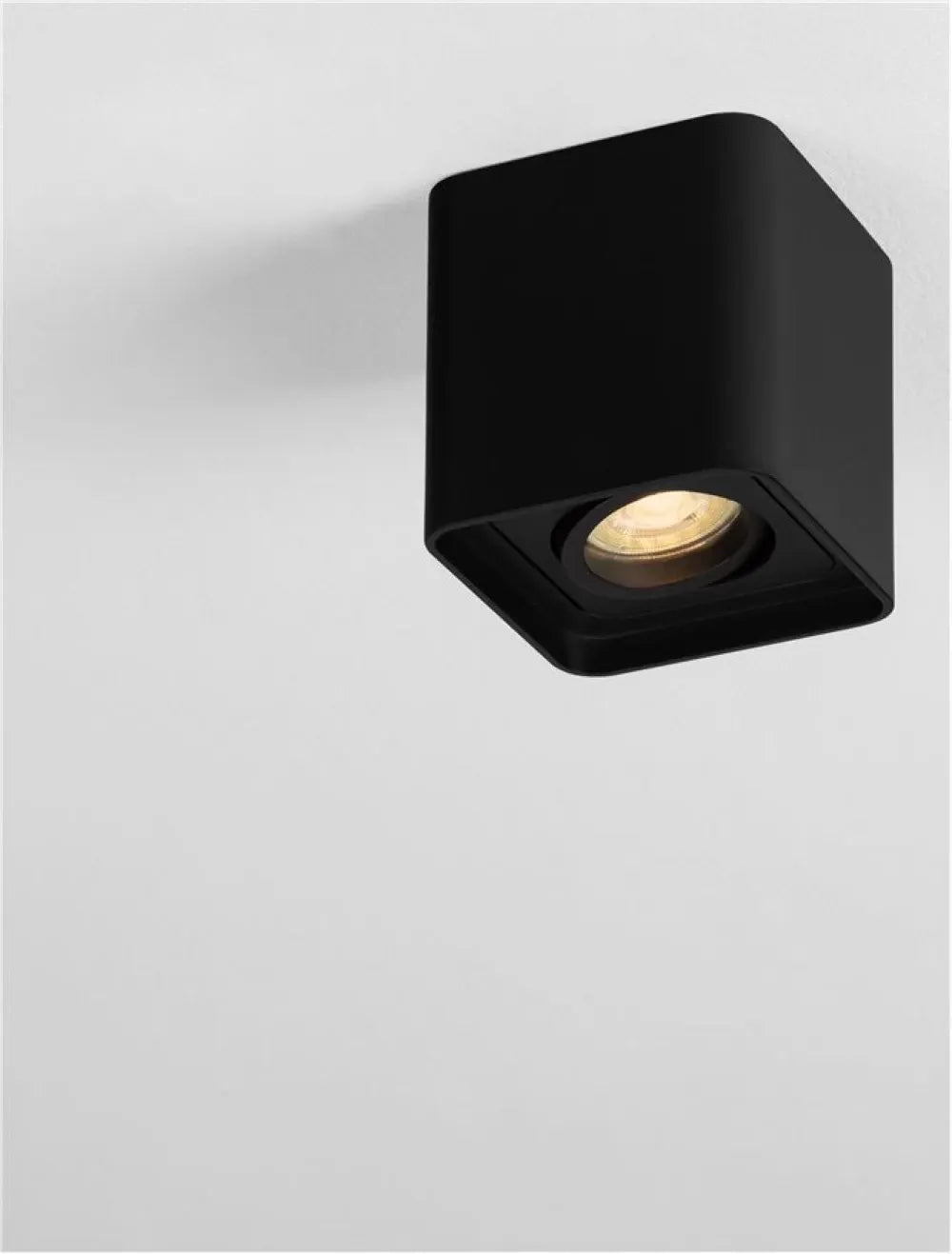 Spot aplicat din Aluminiu Negru H11.5xL8.5cm IP20 10W GU10 Monique