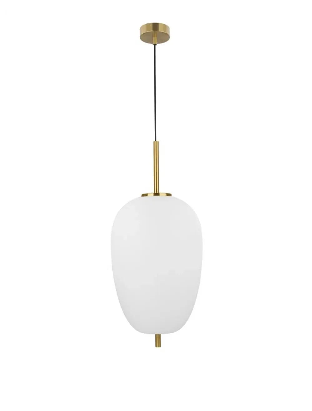 Pendul structura din Metal Auriu si abajur din Sticla Alb H120xL27cm IP20 LATO