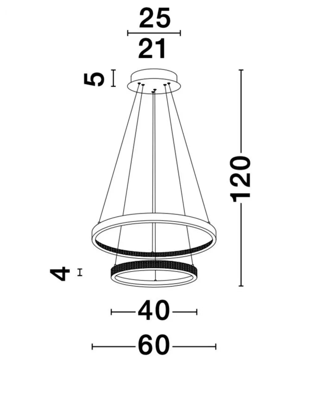 Candelabru structura din Aluminiu Auriu antichizat si abajur din Acrilic Transparent H120xL60cm IP20 62W 3113lm 3000k PRESTON