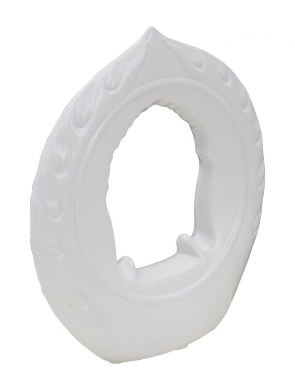 Obiect decorativ din Portelan Alb H24xL22cm Meditation