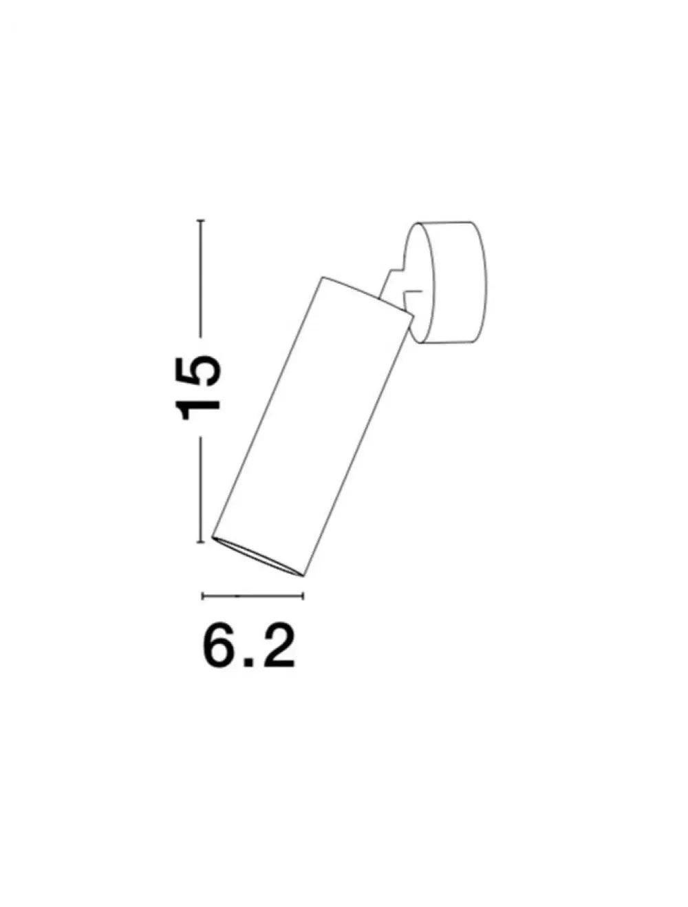 Aplica de perete din Aluminiu Alb H15xL6.2cm IP20 DEXTER