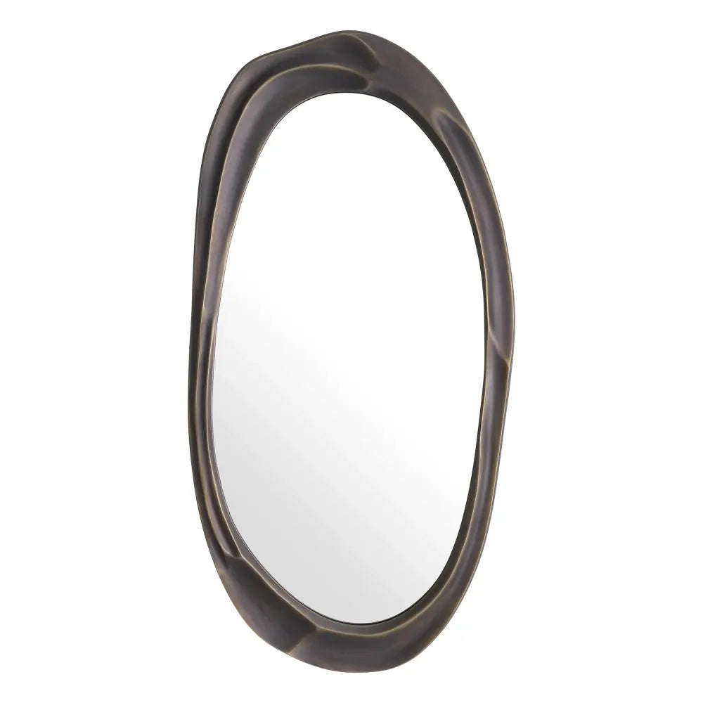 Oglinda cu rama din Metal/MDF Bronz L54xH106cm Karma M Eichholtz