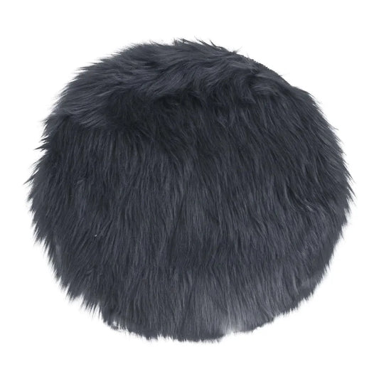 Blanita sintetica decorativa pentru scaun Gri D35cm Lambskin Artificial