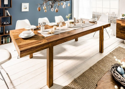 Masa extensibila dreptunghiulara din Lemn de palisandru Maro de 8-10 persoane L160/240x100cm Lagos