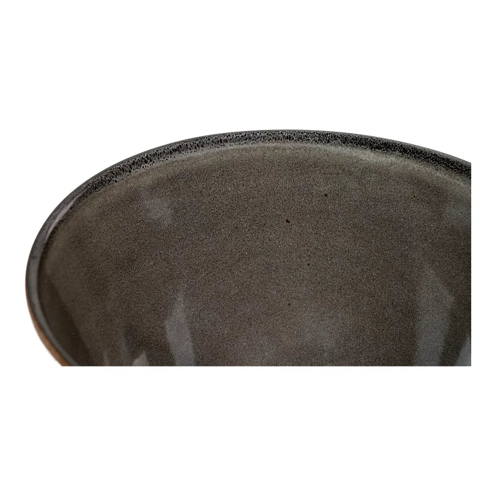 Set 4 Boluri din Ceramica Gri/Maro H9xD15cm Selma