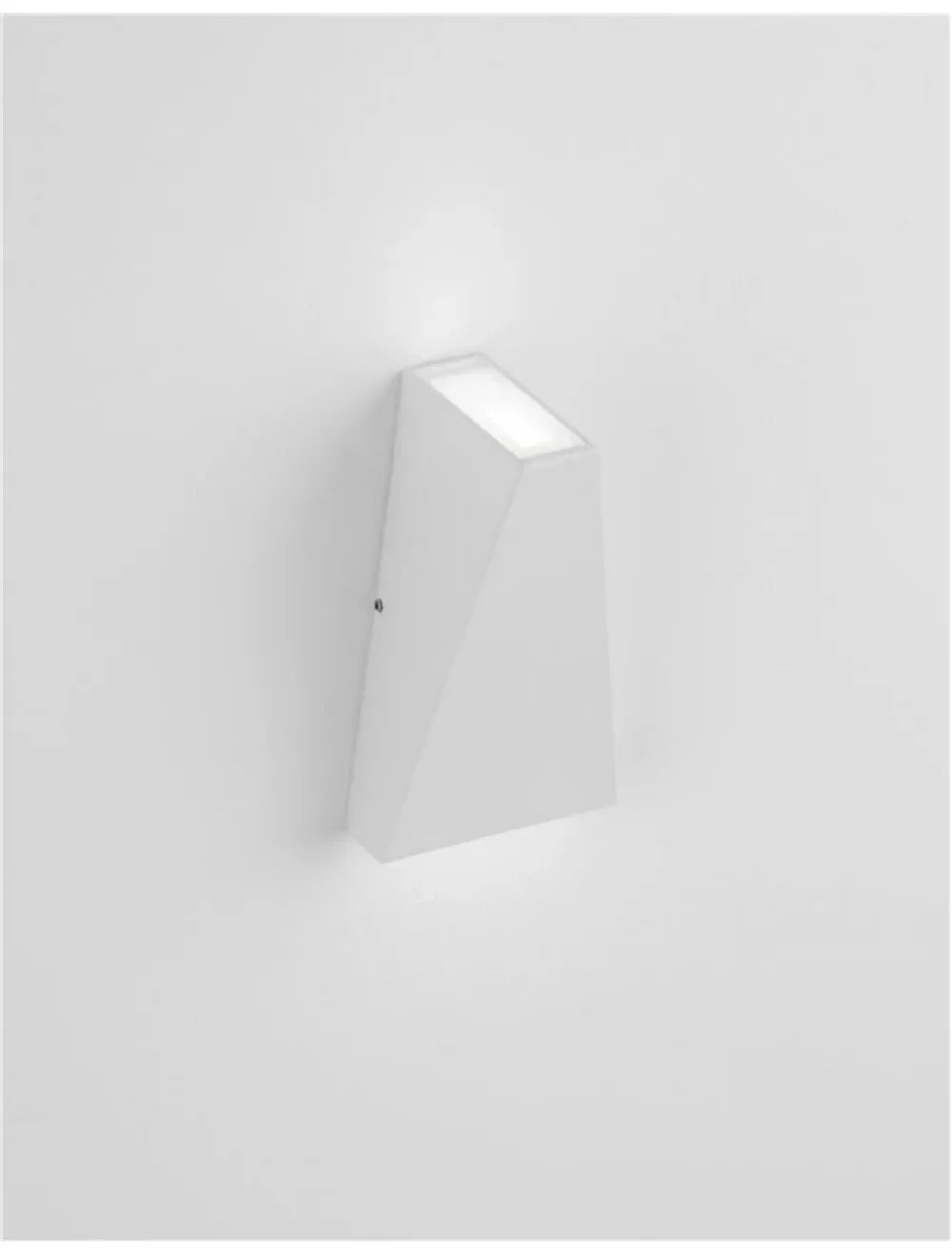 Aplica de perete structura din Aluminiu Alb si abajur din Sticla Transparent H13.6xL7.4cm IP54 6W 397lm 3000k MILEY
