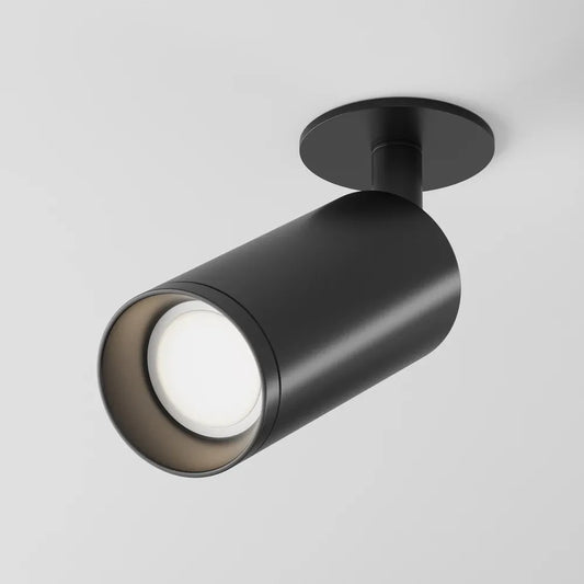 Spot incastrat din Aluminiu Negru H19xL13cm IP 20 GU10 50W Focus