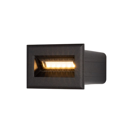 Spot incastrat pentru iluminat scari din Metal Negru 3W 250lm 3000k L8xH5cm Bosca