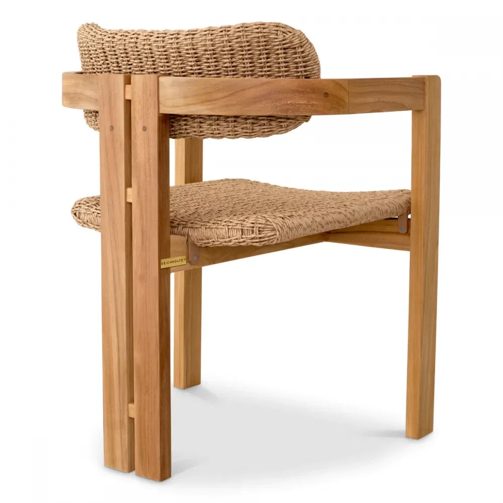 Scaun de exterior din Lemn de tec Maro si Polietilena Maro H77xL60xA53cm Donato Eichholtz