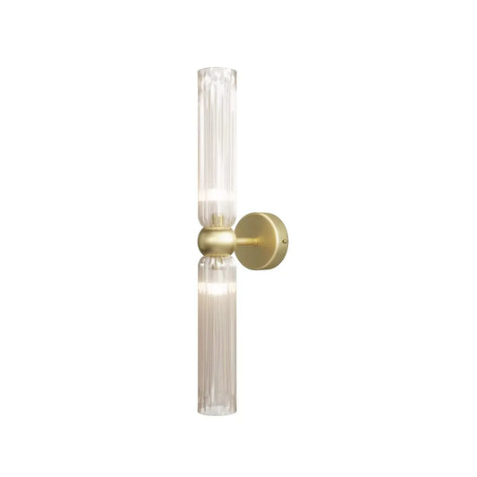 Aplica perete din Metal Auriu si Sticla Auriu Cognac H43.5xD5cm Antic