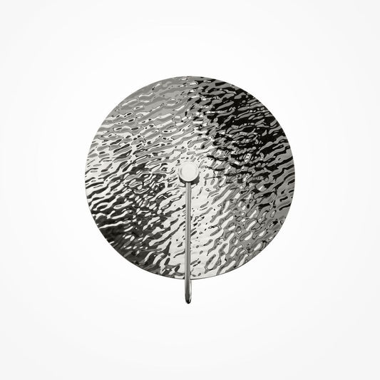Aplica de perete Metal si Sticla Argintiu/Argintiu D40xH45cm Mare