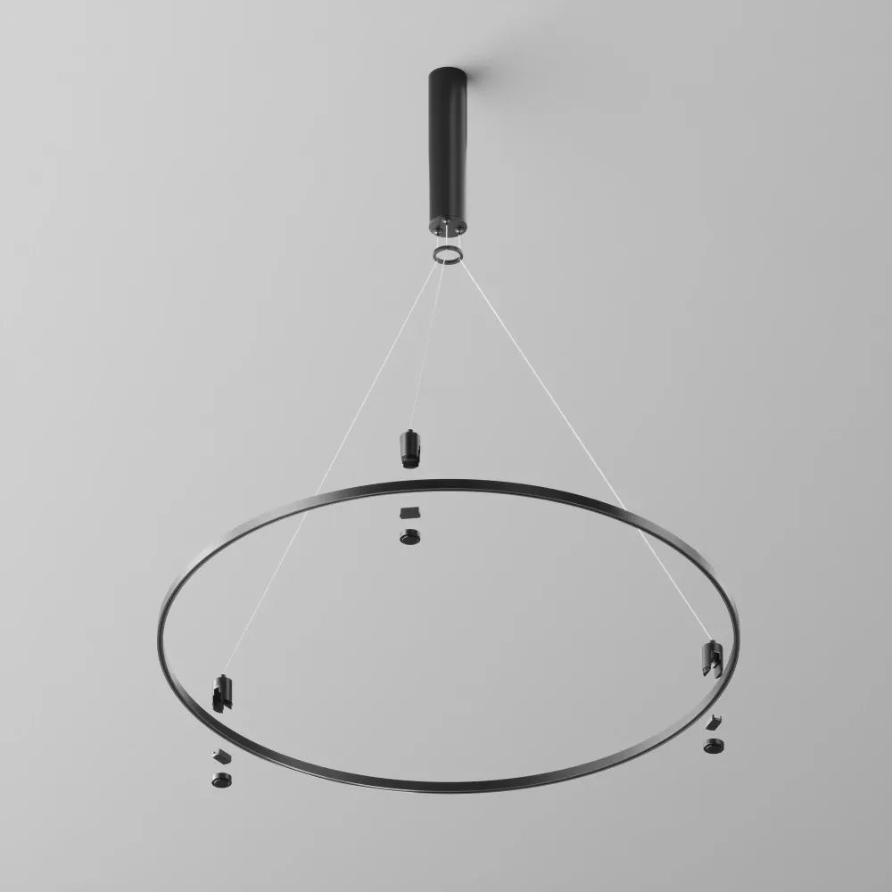 Sina rotunda diametru 80cm Flarity din Aluminiu Negru H1.5xL80cm Flarity