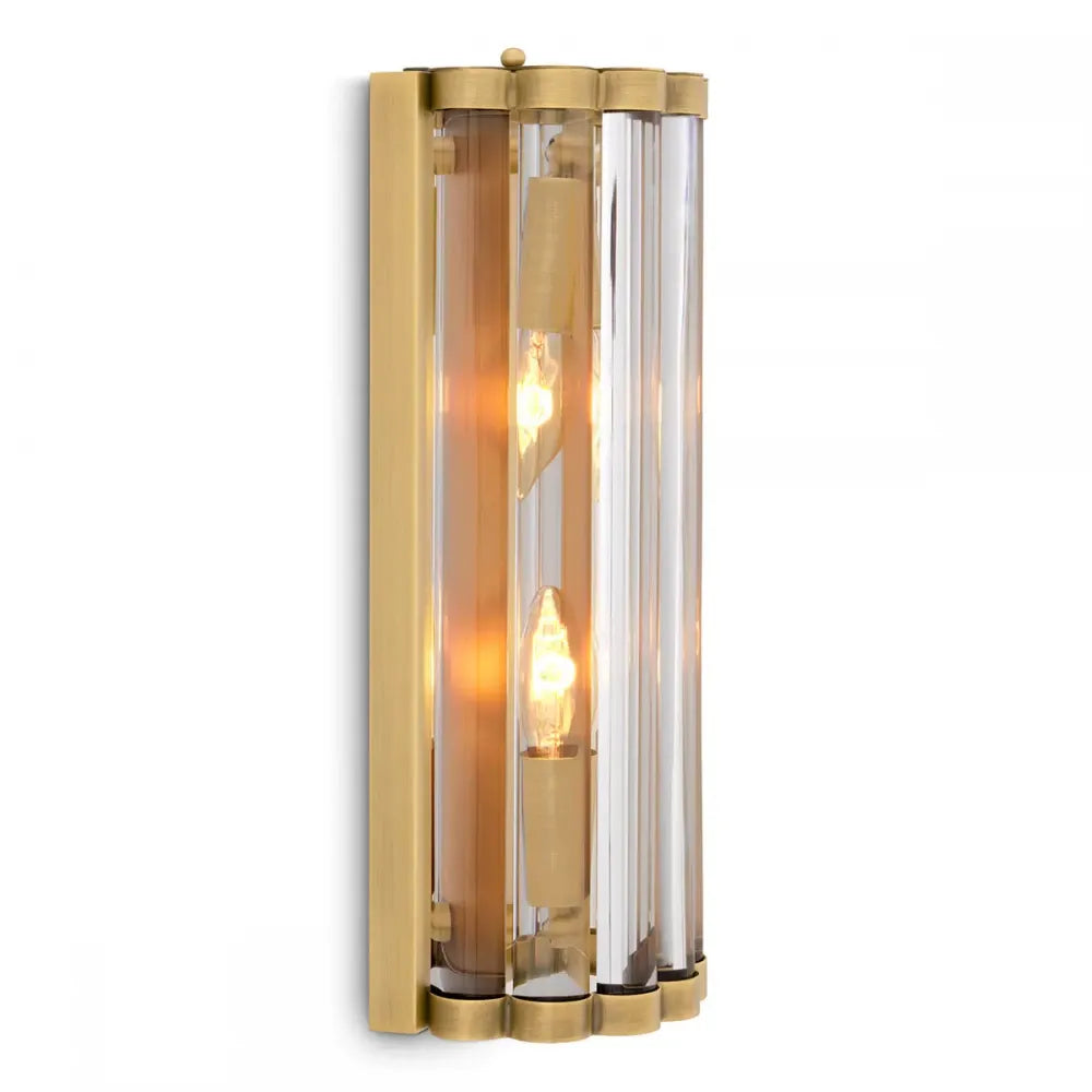 Aplica de perete din Metal Alama si Sticla Transparent H38xL15cm Amalfi S Eichholtz