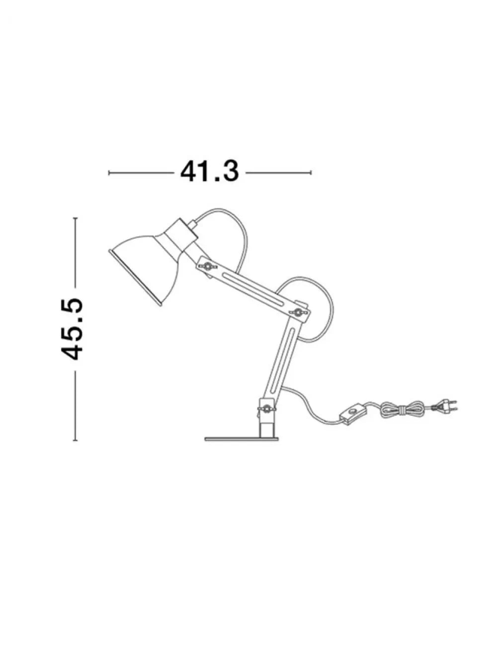 Veioza structura din Metal si Lemn Alb si abajur din Metal Alb H45.5xL15cm IP20 GROU