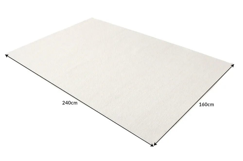Covor din Lana/Poliester Bej L240cm Wool