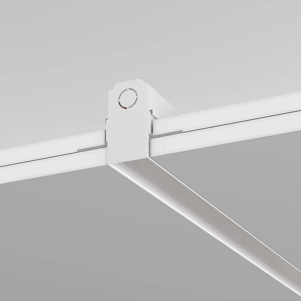 Sina magnetica incastrata pentru gips-carton 12,5 mm din Aluminiu Alb L200cm Exility